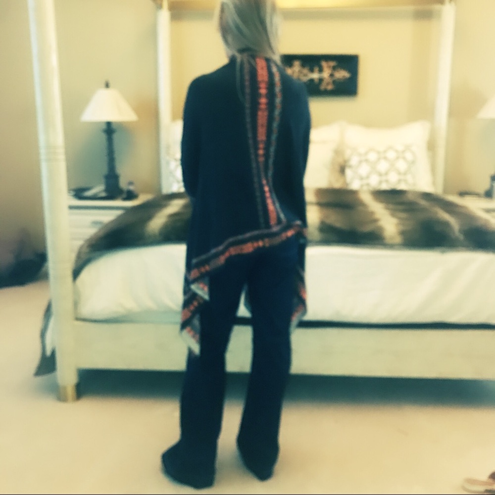 Anthropologie Cardigan wrap with sleeves.